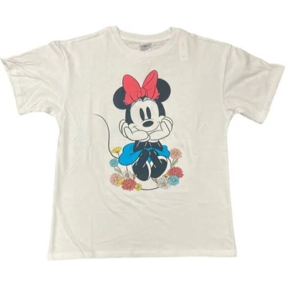 Disney Minnie Mouse T-Shirt Womens Plus Size Cute Cartoon Graphic Tee Large - Picture 1 of 4